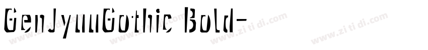 GenJyuuGothic Bold字体转换